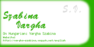 szabina vargha business card